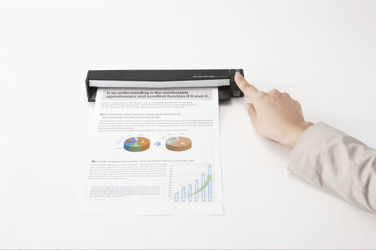 RICOH ScanSnap S1100i Scanner A4 color USB2.0 simplex 5.2sec per page USB Win und Mac ABBYY FineReader (P)
