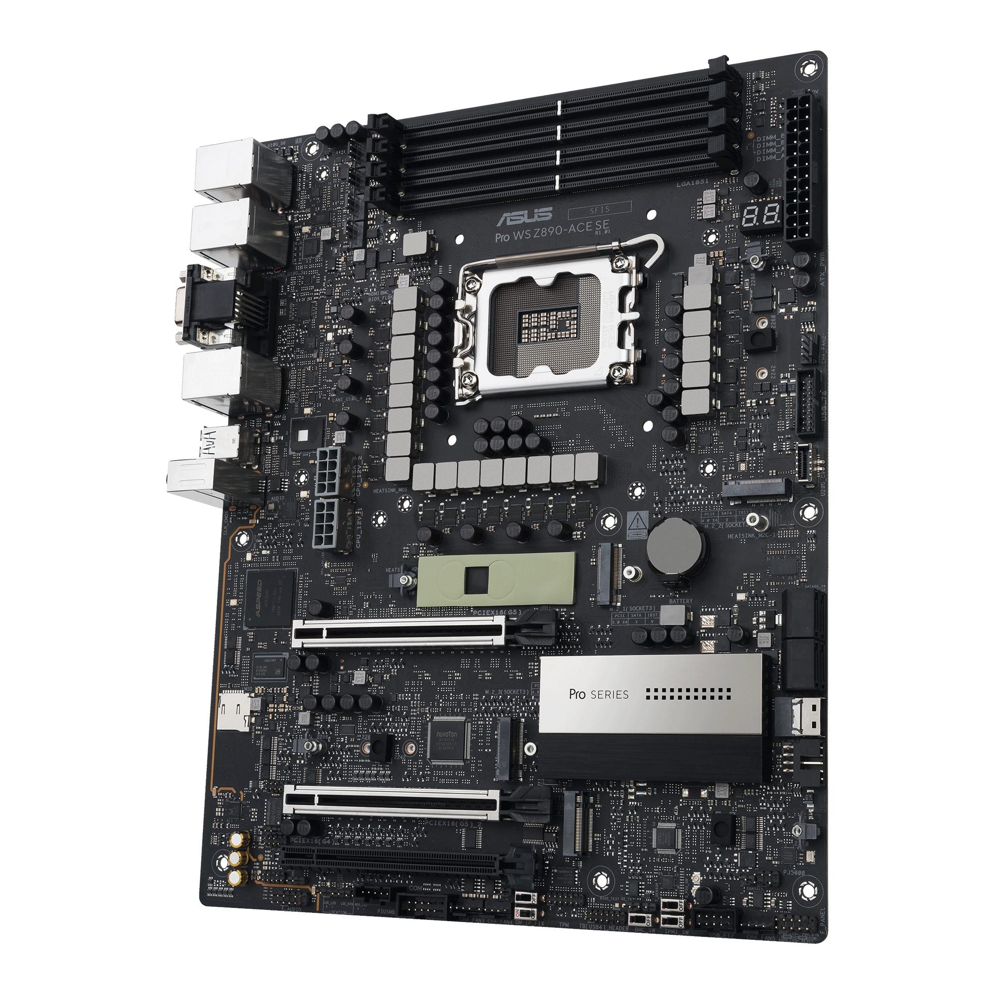 ASUS PRO WS Z890-ACE SE LGA1851 ATX MB DDR5 Thunderbolt 4 Type-C ports 4xM.2