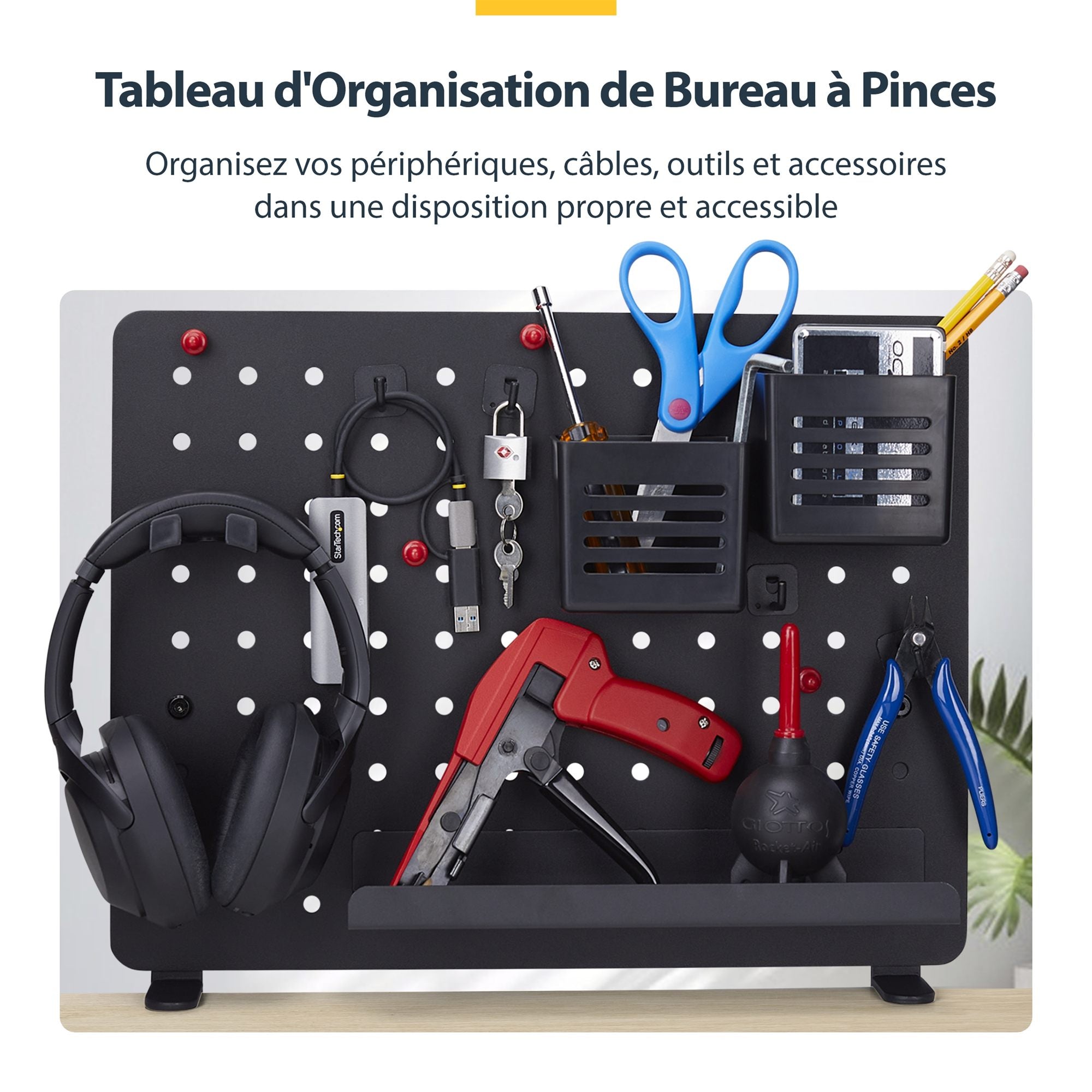 Clamp-On Pegboard Desktop Organizer