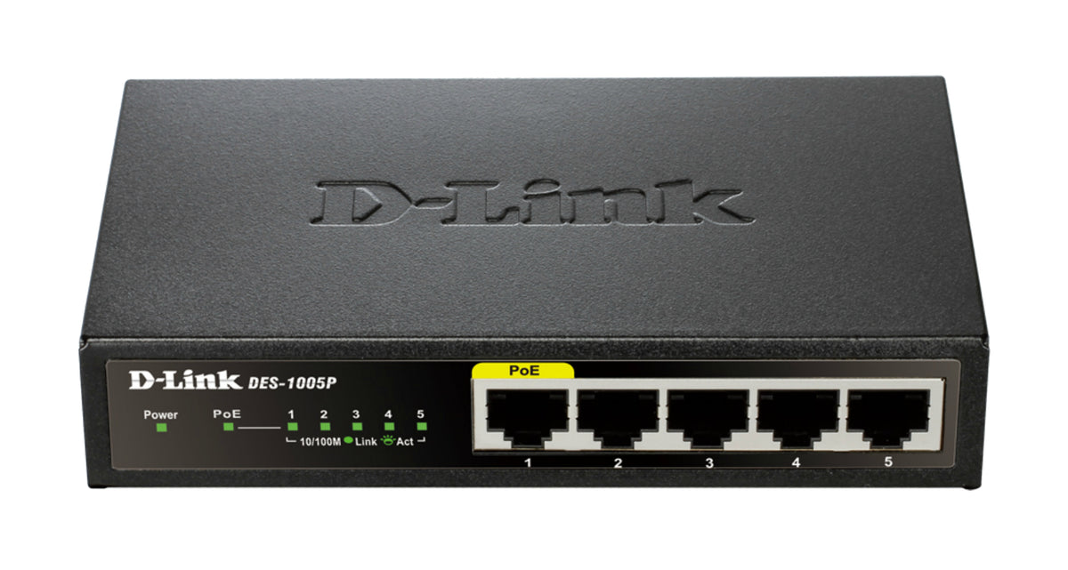 5-Port Fast Ethernet PoE Desktop Switch