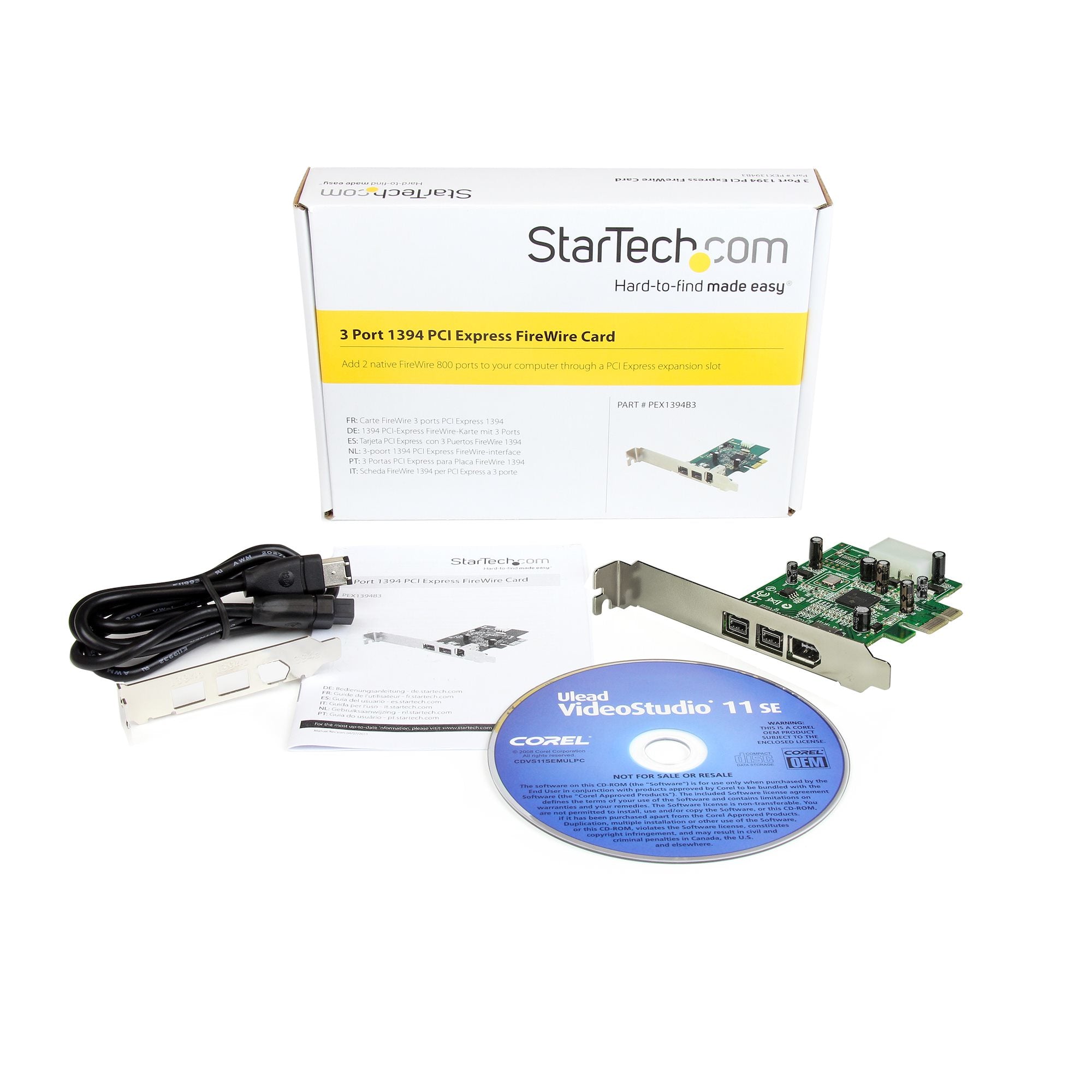 3 Port 2b 1a PCI Express FireWire Card