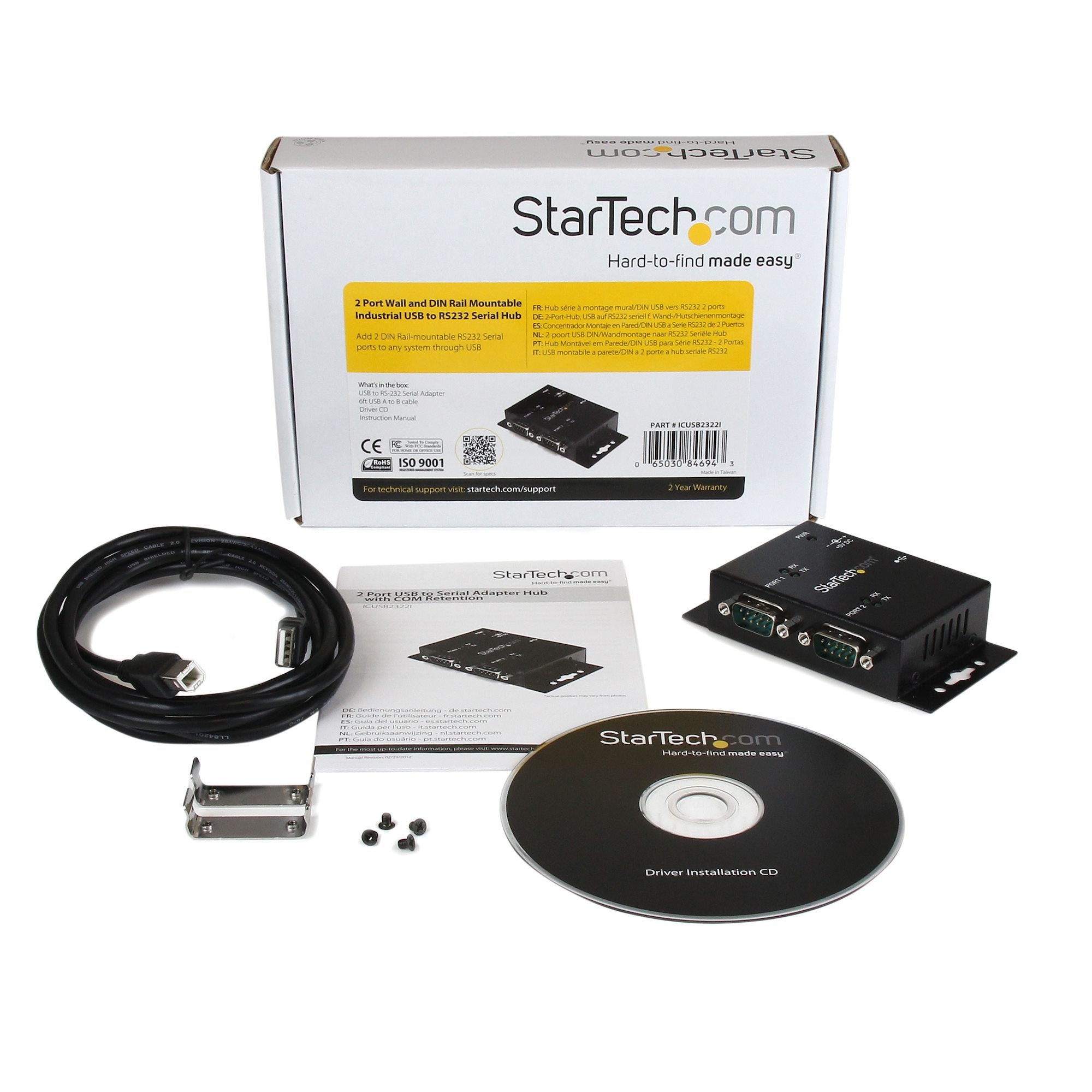 2 Port USB 2.0 to Serial Adapter Hub