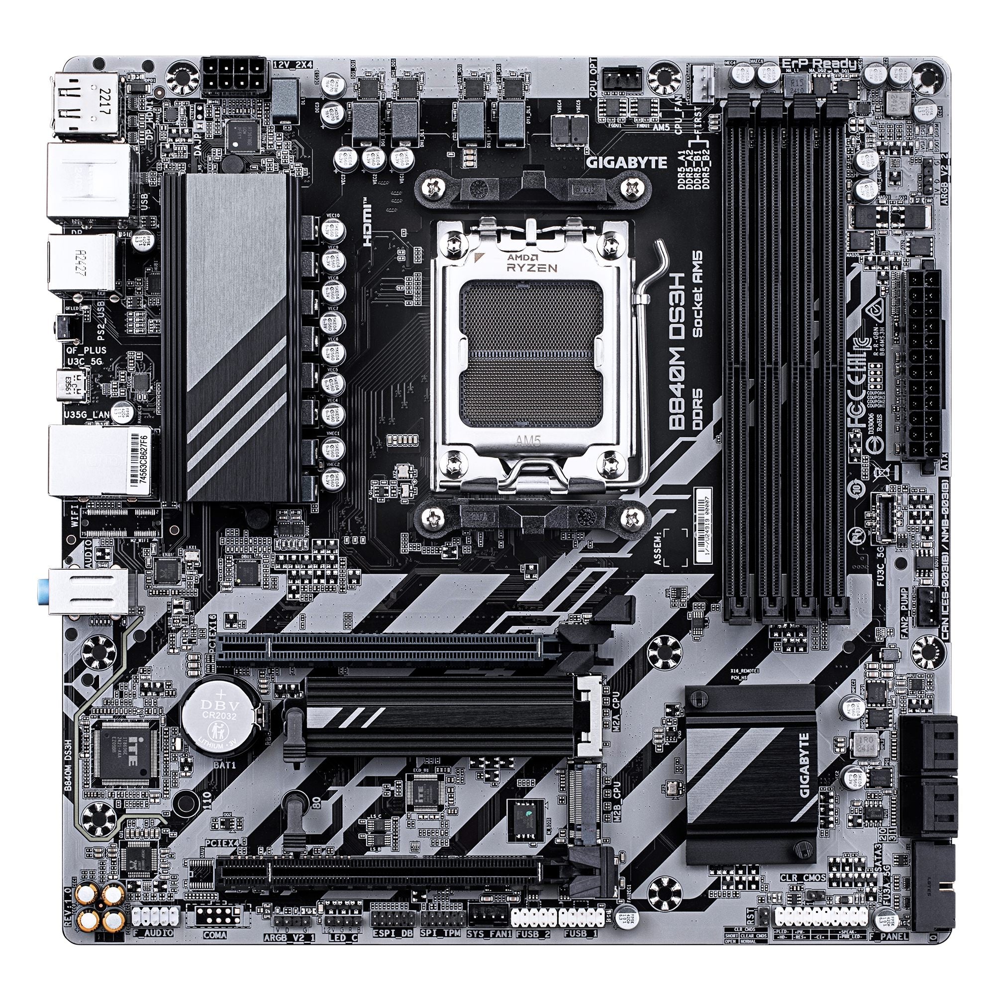GIGABYTE B840M DS3H carte mere AMD B840 Emplacement AM5 micro ATX