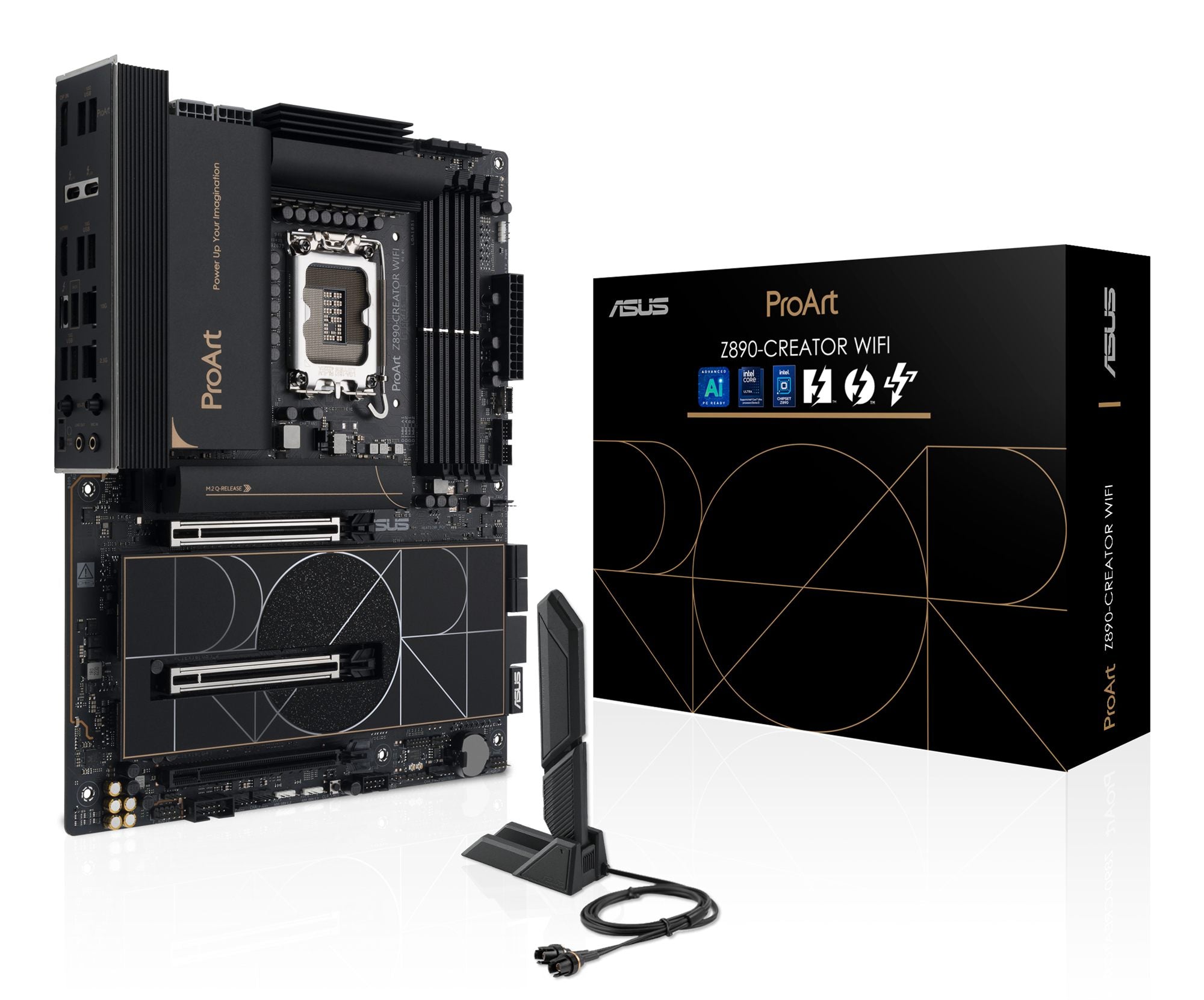 ASUS PROART Z890-CREATOR WIFI LGA1851 4xDDR5 ATX MB 4xSATA 1xHDMI 2.1 3xThunderbolt 5xM.2