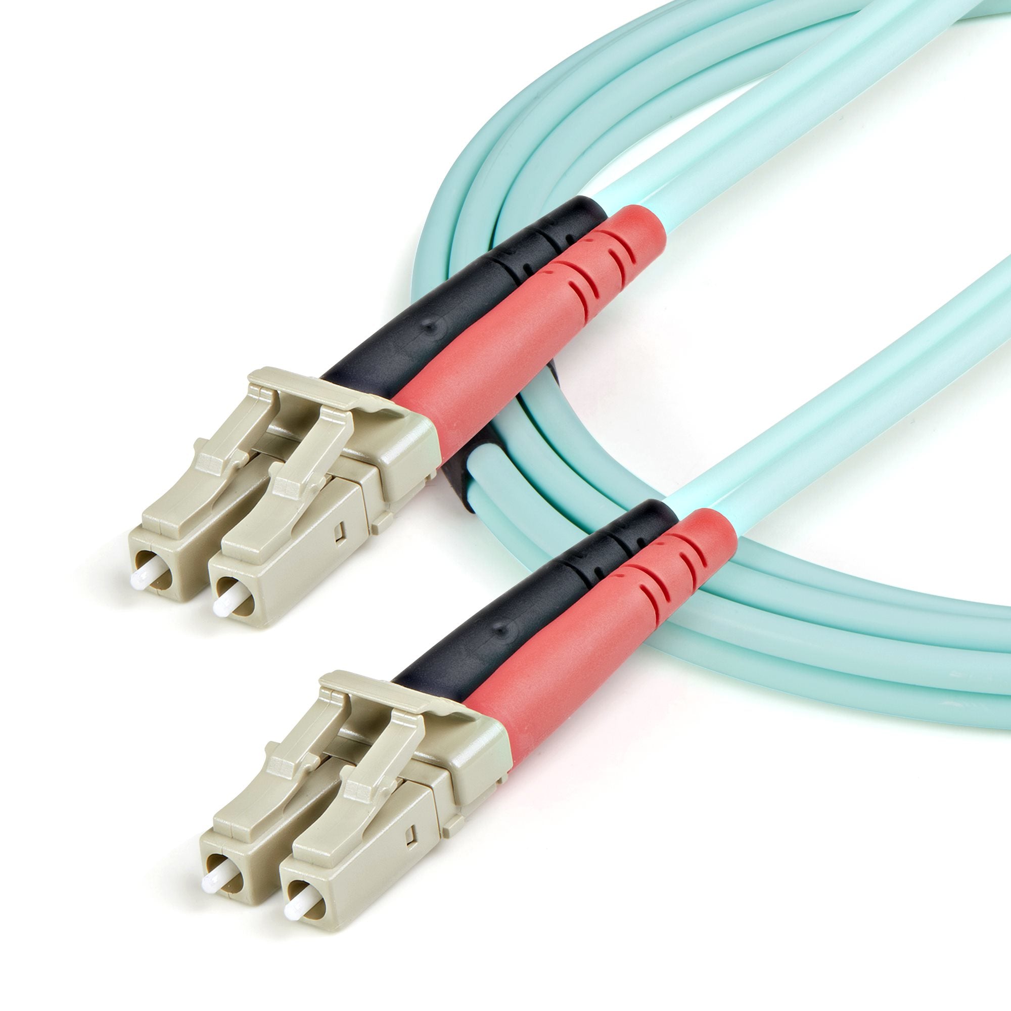 1m 10 Gb Aqua Fiber Patch Cable LC/LC