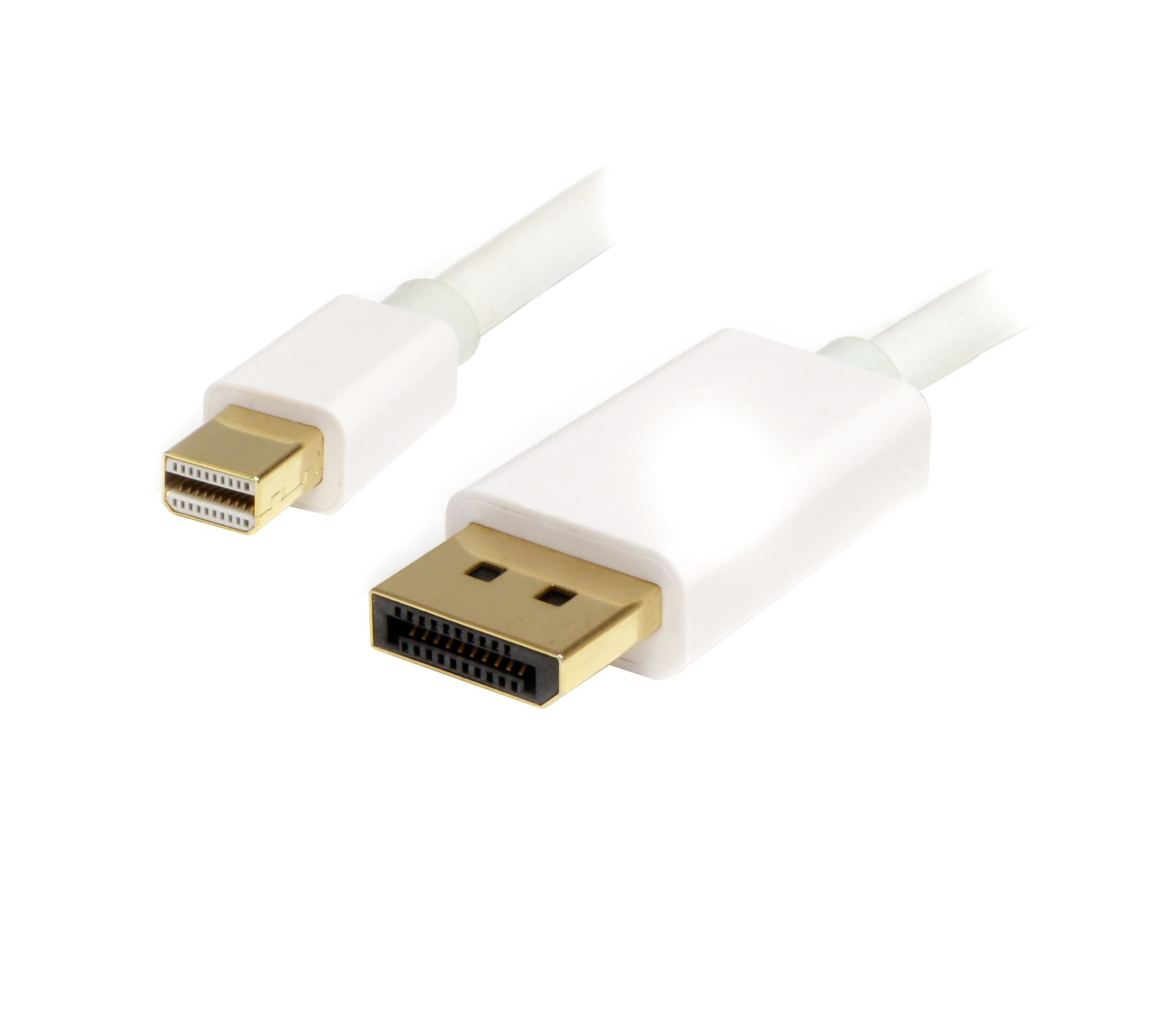 2m White Mini DP to DP 1.2 Cable