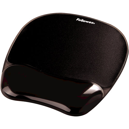 FELLOWES - Tapis de souris - Repose-poignets Gel Crystal™ Noir