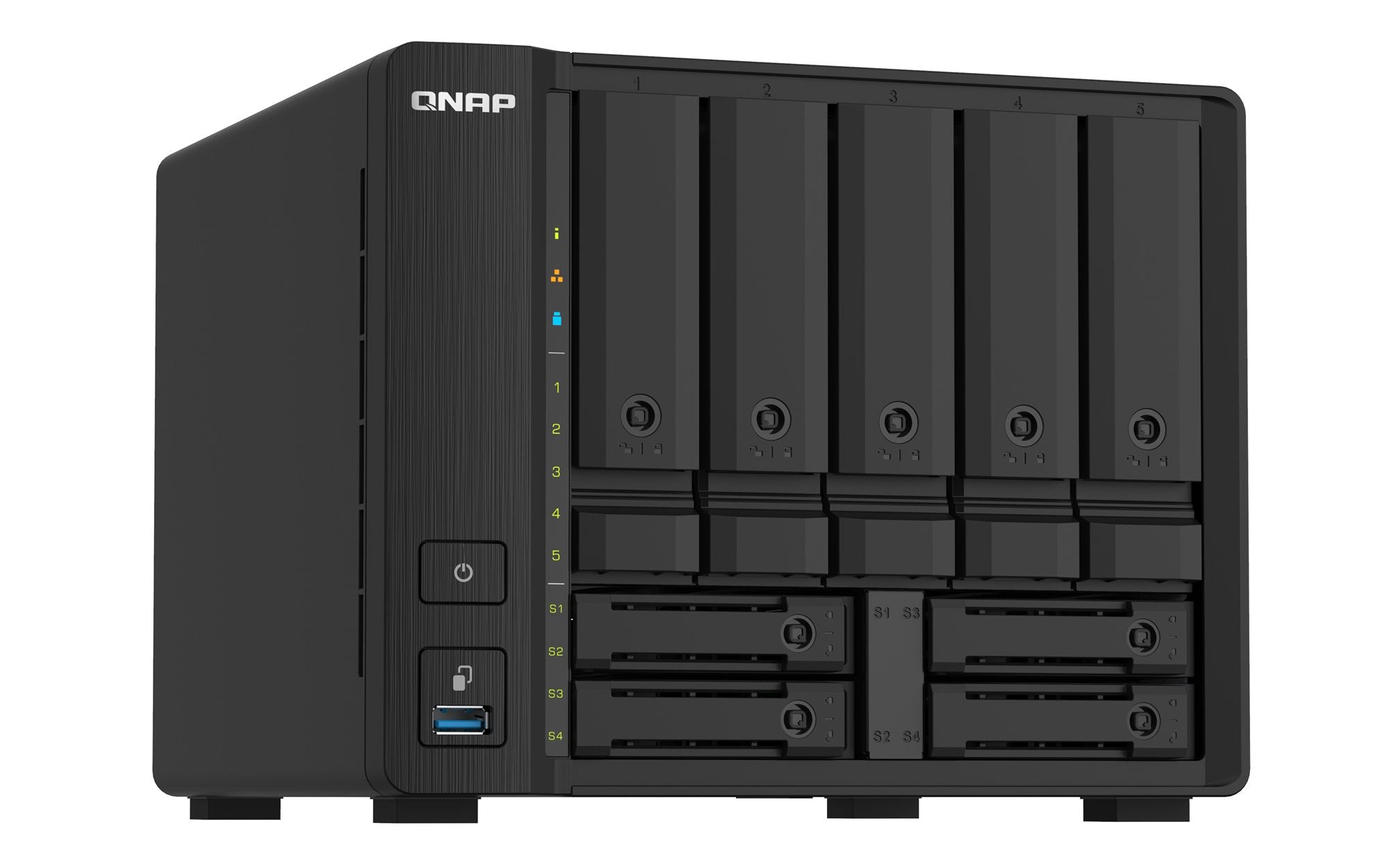 Desktop 9Bay NAS 4GB RAM 10Gbe Black