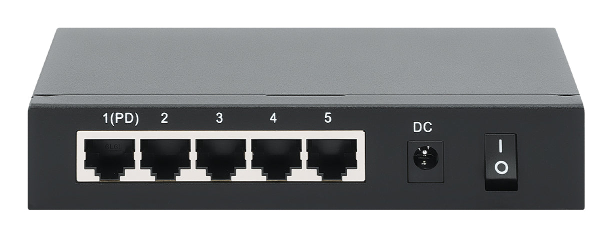 Intellinet PoE-Powered 5x Gigabit Gigabit Ethernet (10/100/1000) Connexion Ethernet, supportant l'alimentation via ce port (PoE) Noir