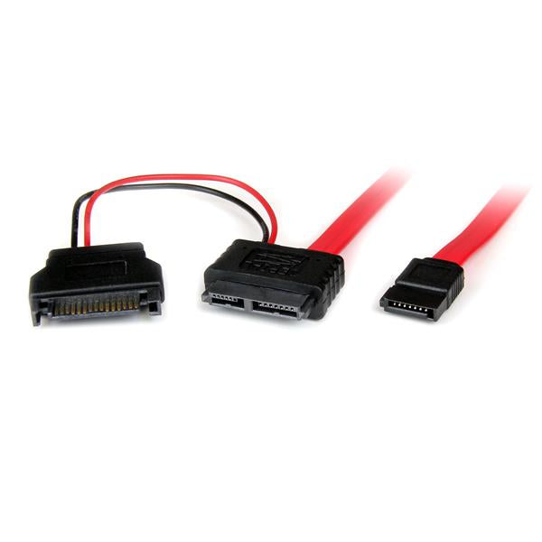 0.5m Slimline SATA F to SATA Cable