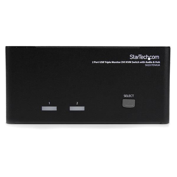 2 Port Triple Monitor DVI USB KVM Switch