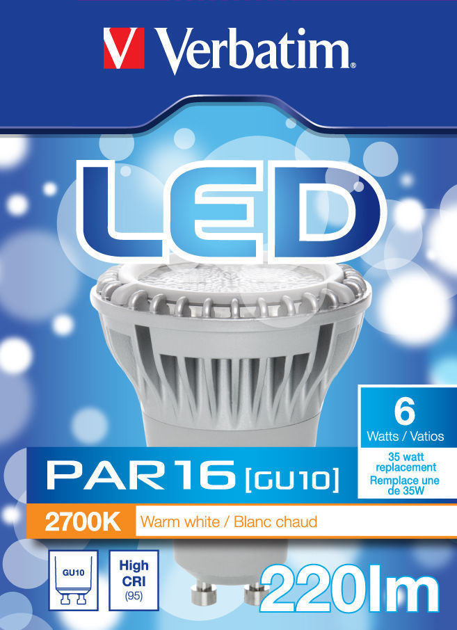 Verbatim LED PAR16 GU10 2700K 220LM