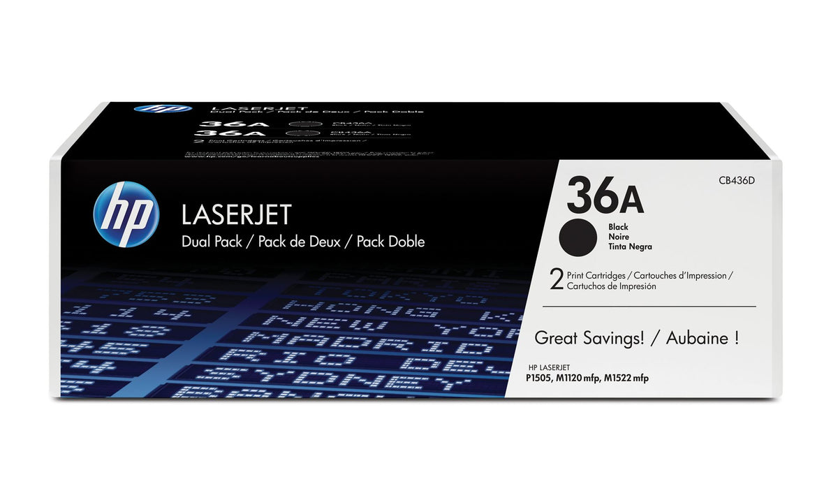 HP Toner/36A Black Dual Pack LaserJet