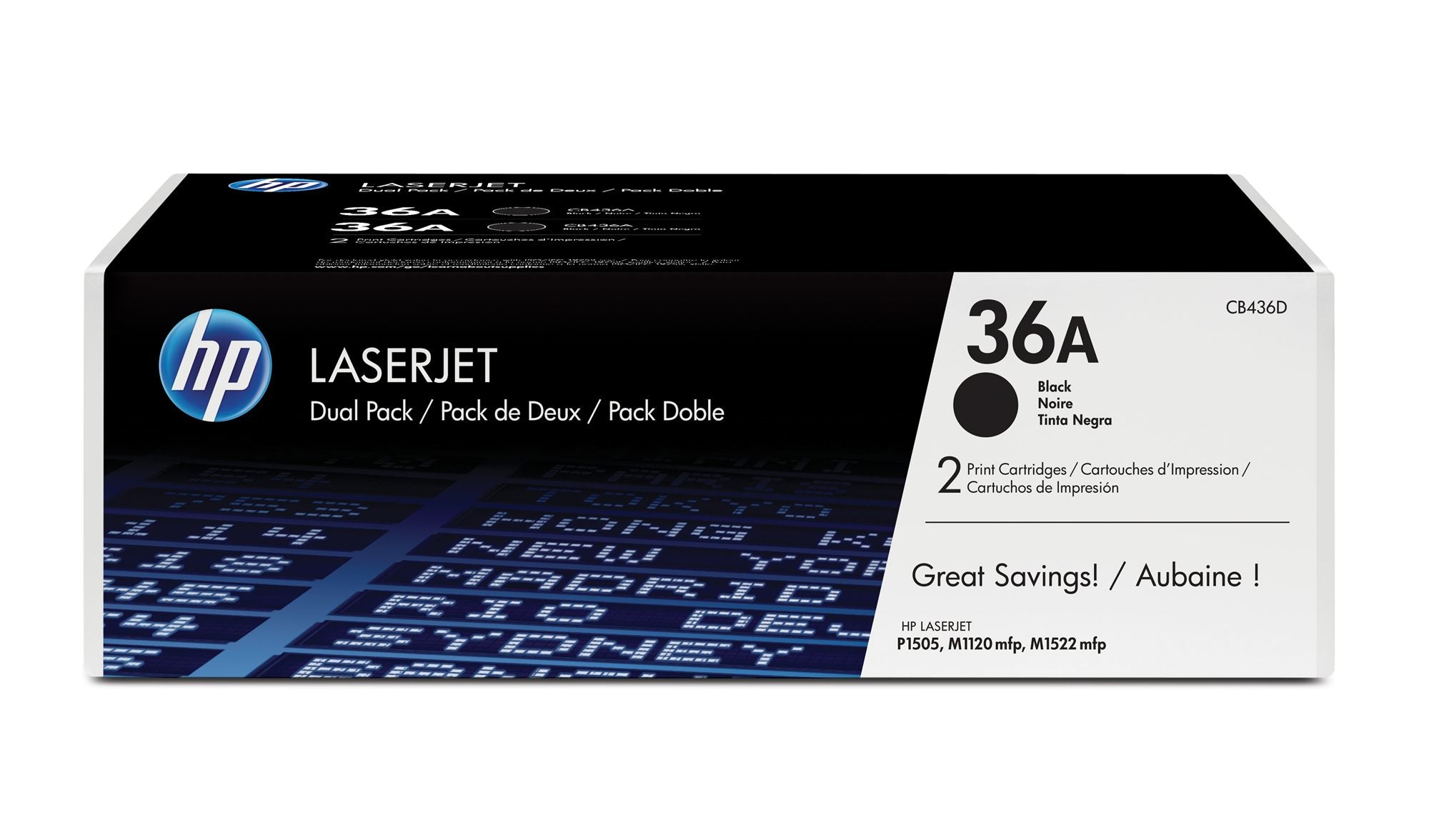 HP Toner/36A Black Dual Pack LaserJet