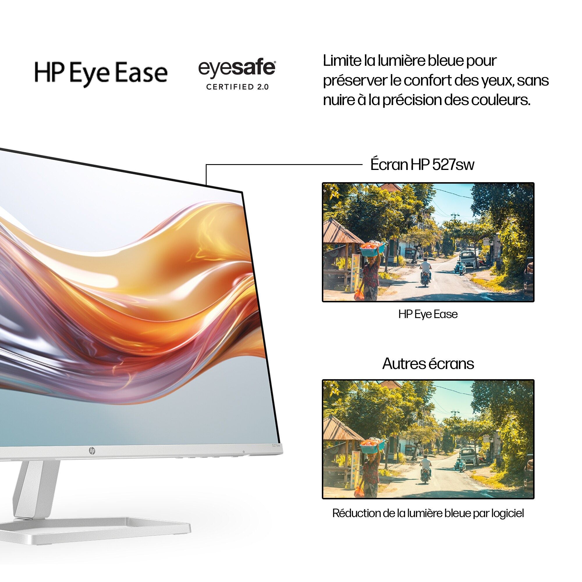 "HP Series 5 27 inch FHD White Monitor - 527sw écran plat de PC 68,6 cm (27"") 1920 x 1080 pixels LCD"