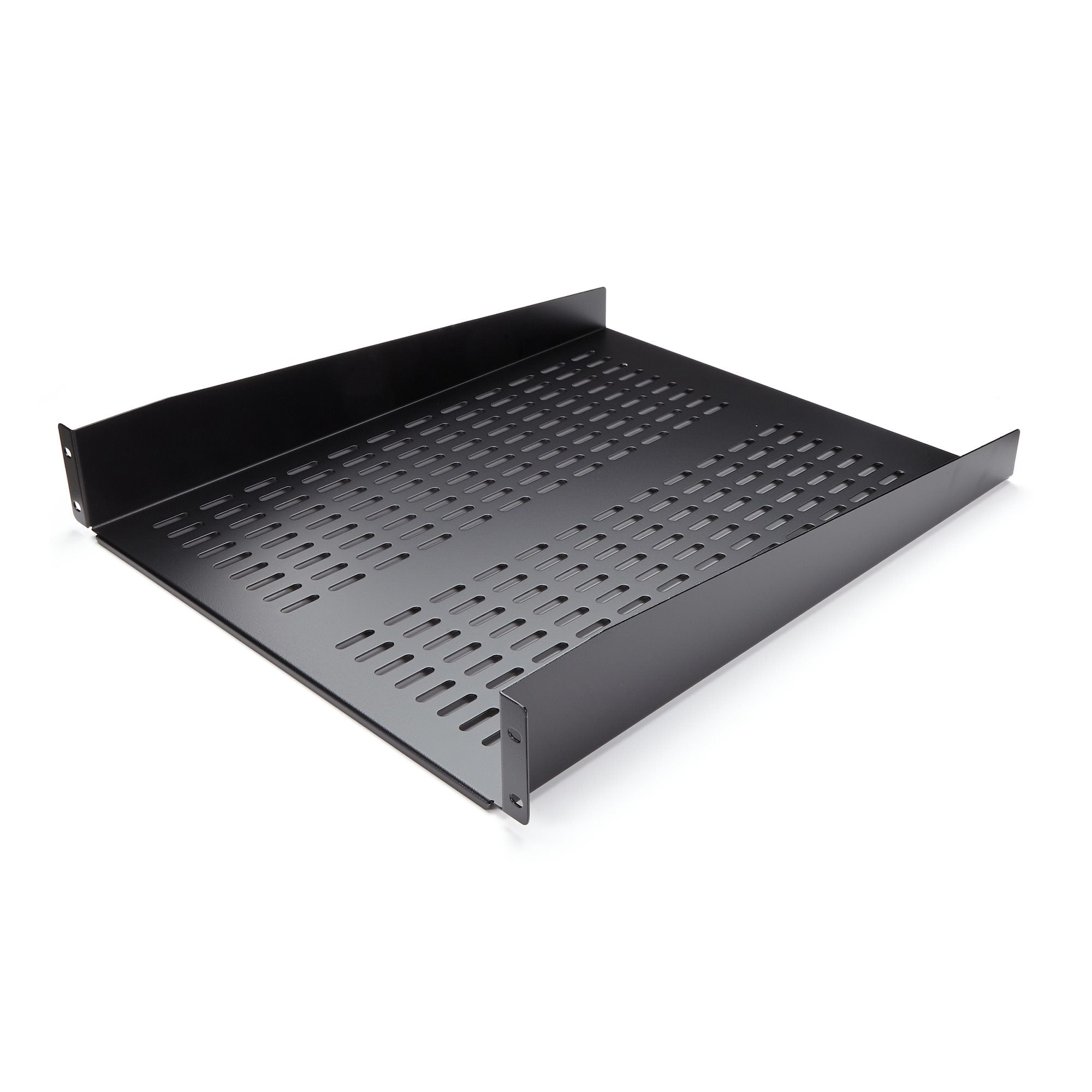 2U 22" Vented Fixed Rack Mount Shelf
