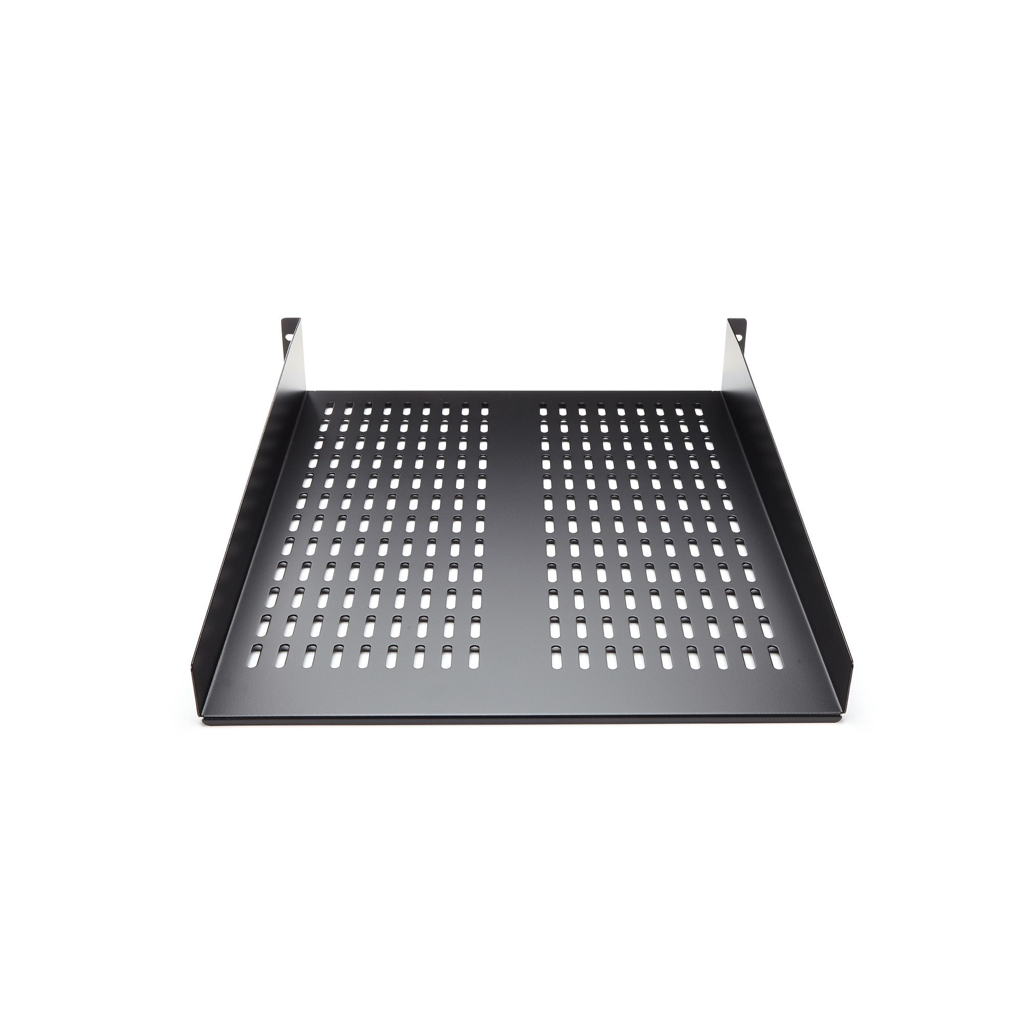 2U 22" Vented Fixed Rack Mount Shelf