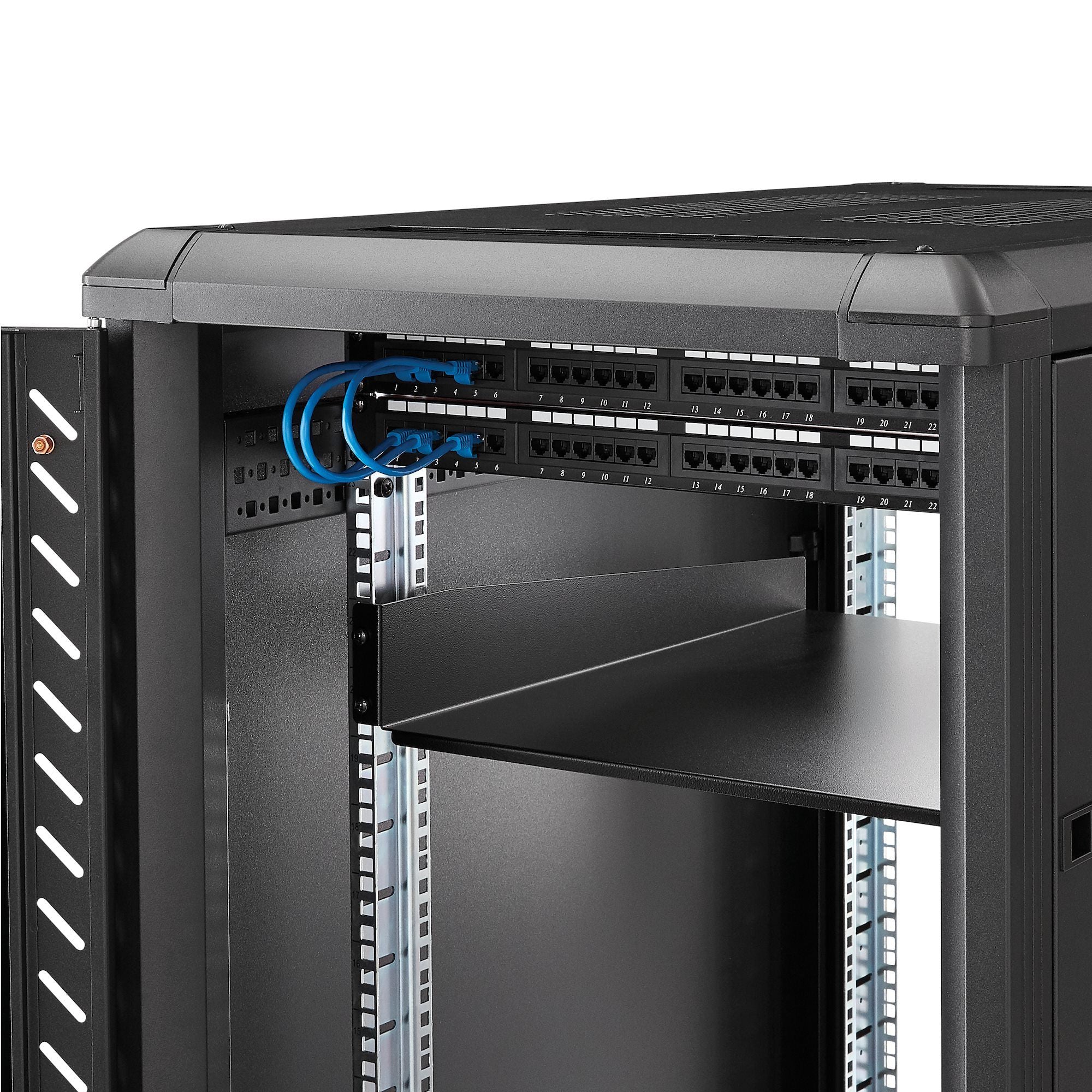 2U 22" Fixed Rack Mount Cantilever Shelf