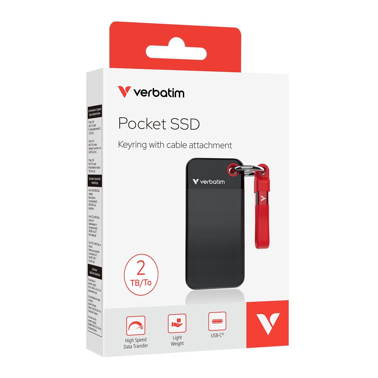 Pocket SSD USB 3.2 Gen 2 2TB Black/Red