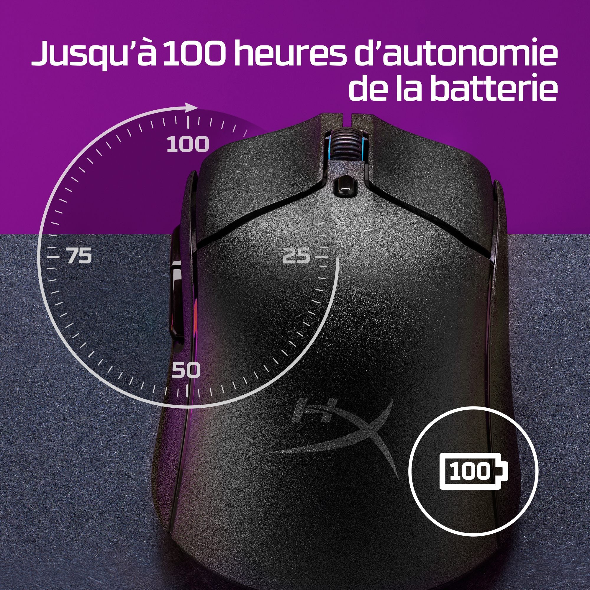 HyperX Pulsefire Haste 2 - souris de jeu sans fil - HyperX 26K 26000 DPI 60g noire