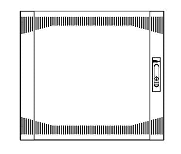 Middle Atlantic 12 RU Vented Front Door for DTRK Racks - Black