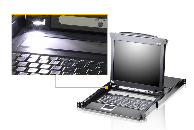Aten CL5708M console LCD 17  KVM 8 ports VGA/USB-PS2