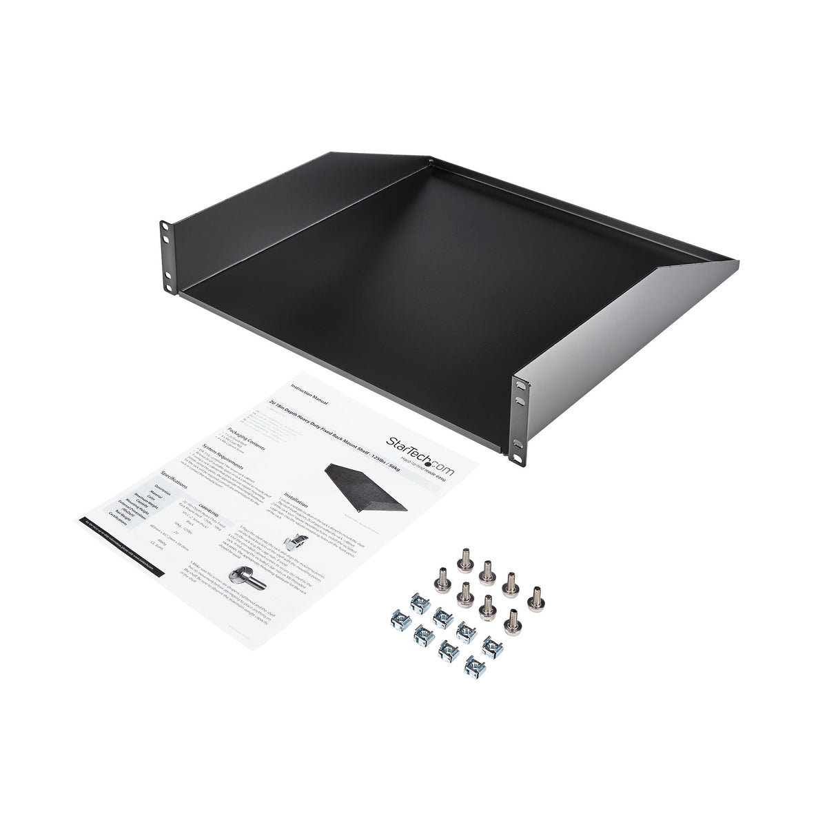2U Fixed Sever Rack Mount Shelf