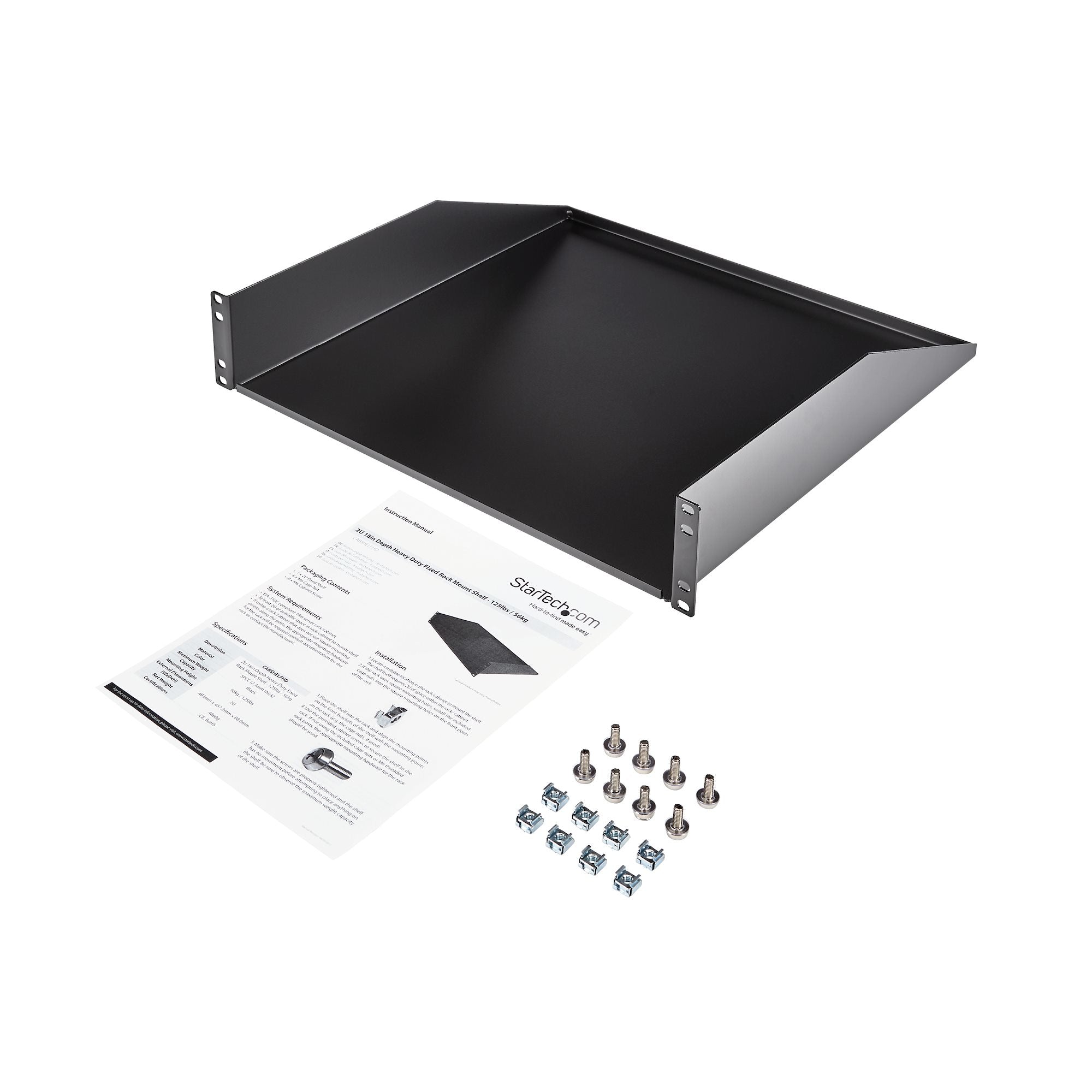 2U Fixed Sever Rack Mount Shelf