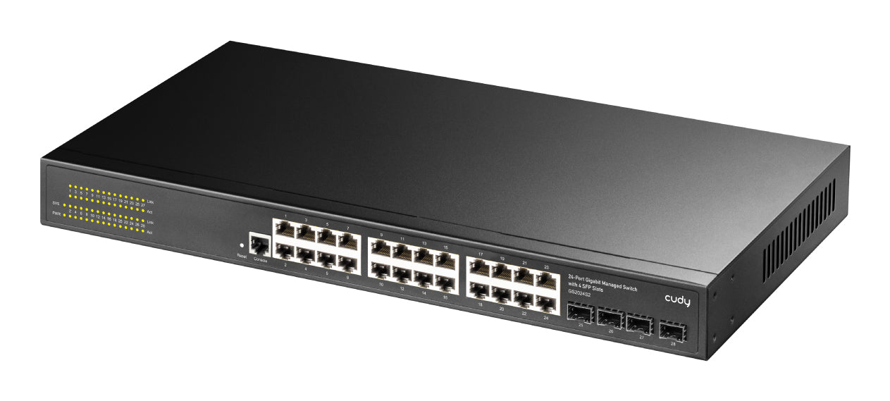 Cudy GS2024S2 commutateur réseau Géré L2/L3 Gigabit Ethernet (10/100/1000) 1U Noir