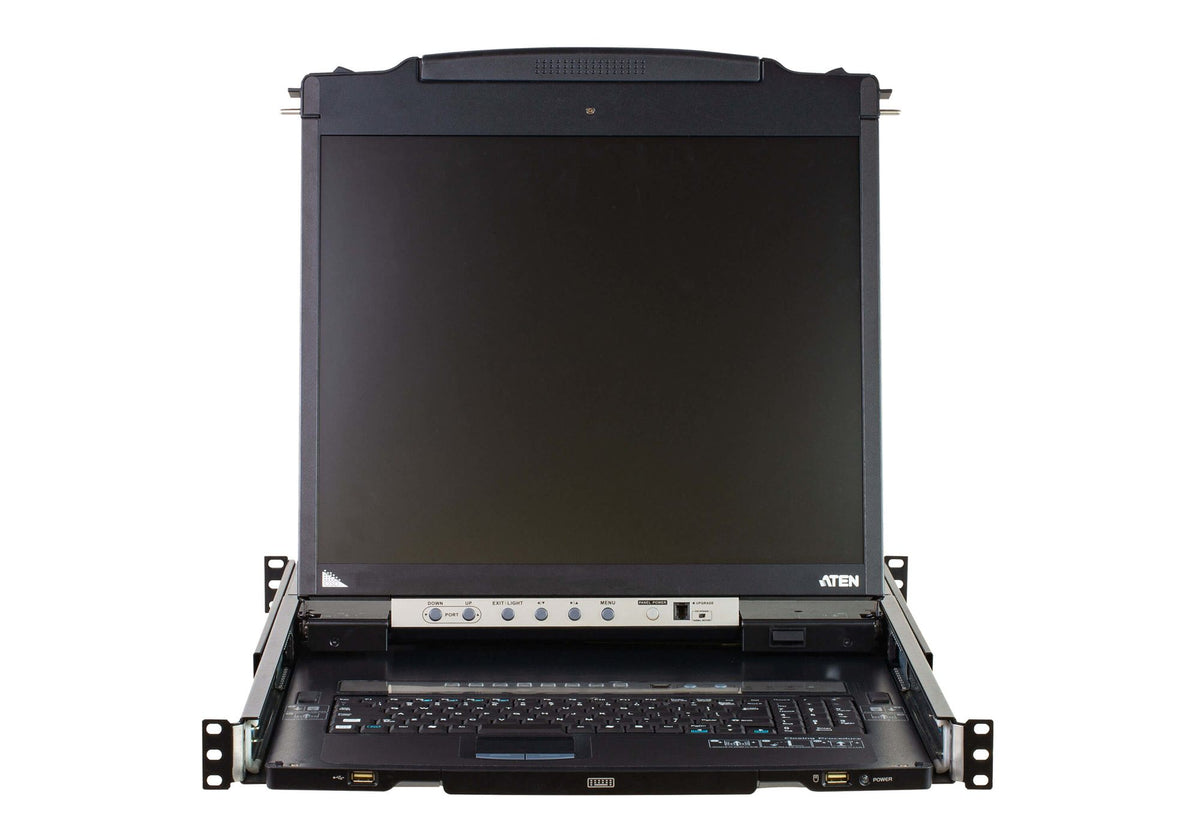 "ATEN CL5808N-ATA-AG support d'ordinateurs 48,3 cm (19"") 1280 x 1024 pixels Métal, Plastique Noir 1U"