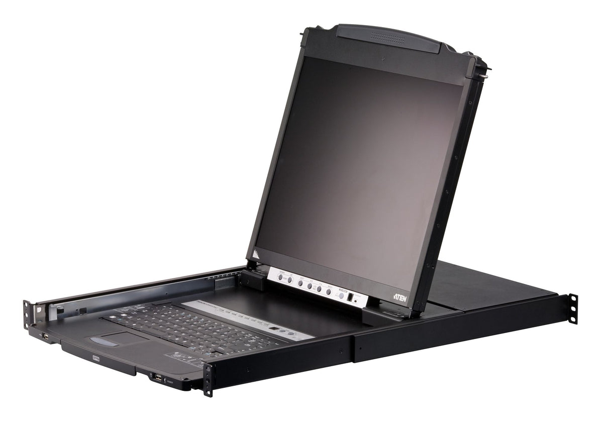 "ATEN CL5808N-ATA-AG support d'ordinateurs 48,3 cm (19"") 1280 x 1024 pixels Métal, Plastique Noir 1U"