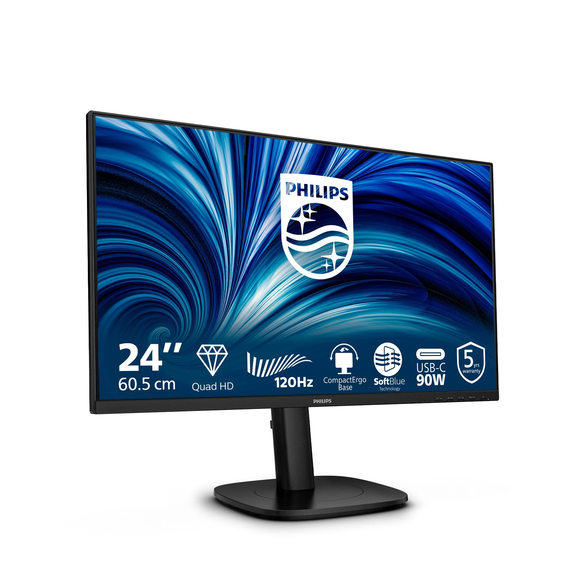 PHILIPS 24B2U3601/00 23.8p IPS QHD 120Hz 350cd/m2 4ms HDMI2.1 DP USB-C DP ALT PD90W RJ45 USB HUB
