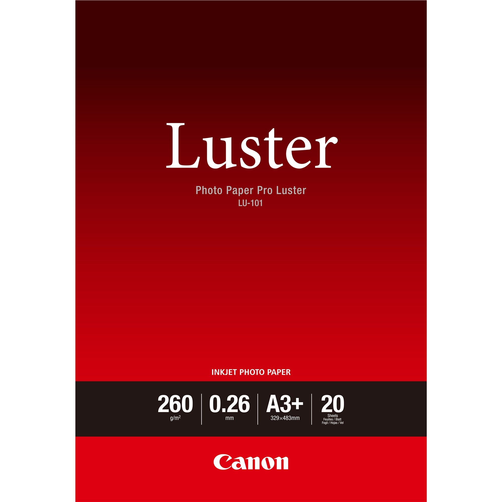 CANON LU-101 260g/m2 A3+ 20 feuilles pack de 1 luster paper