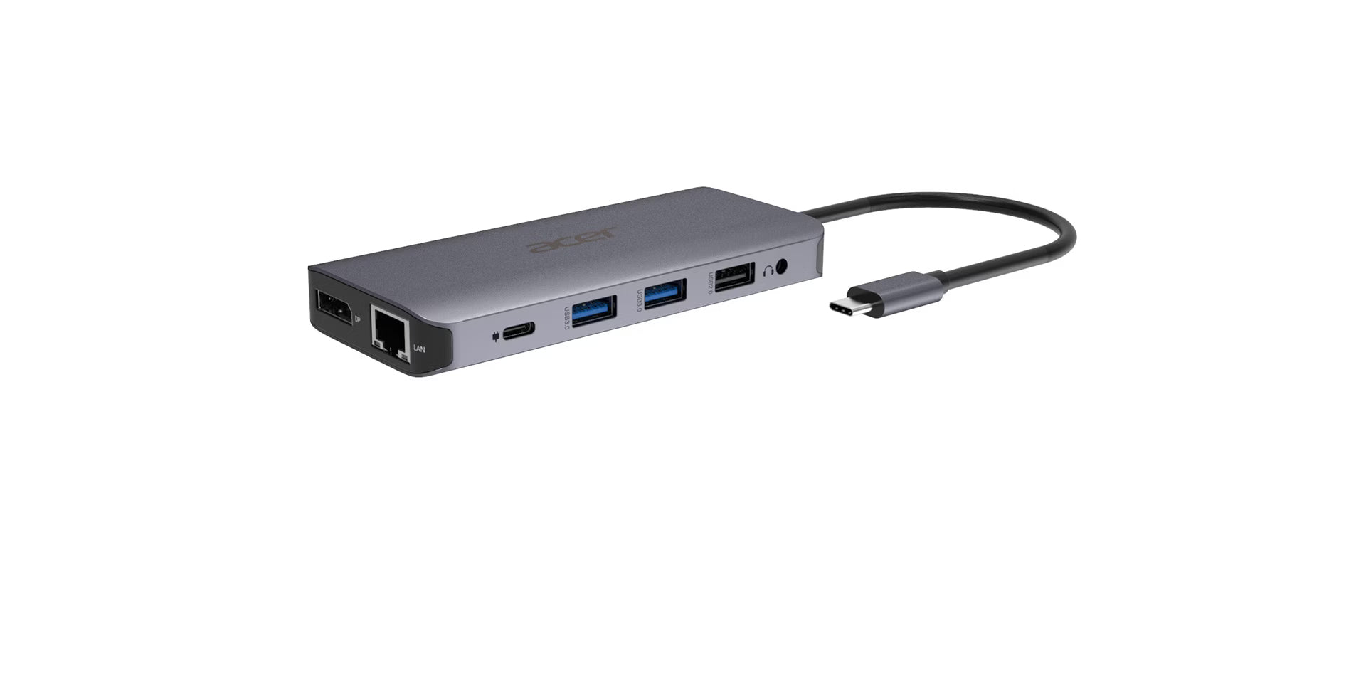 ACER 12-IN-1 TYPE-C DONGLE 2xUSB3.2 2xUSB2.0 2xHDMI DisplayPort Type C PowerDelivery SD Card reader TF Card reader 1000M Ethernet