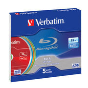 BD-R/25GB 6xspd Single Layer slimcase 5p