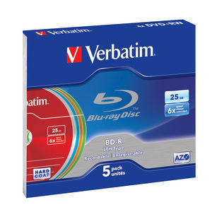 BD-R/25GB 6xspd Single Layer slimcase 5p