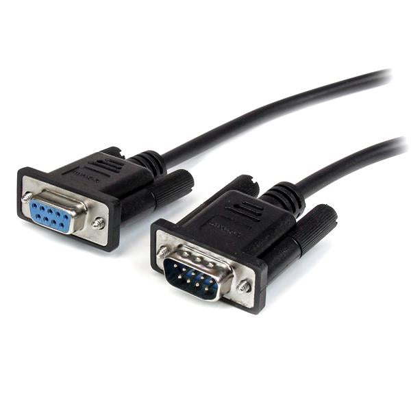 1m Straight Through Serial Cable M/F BK