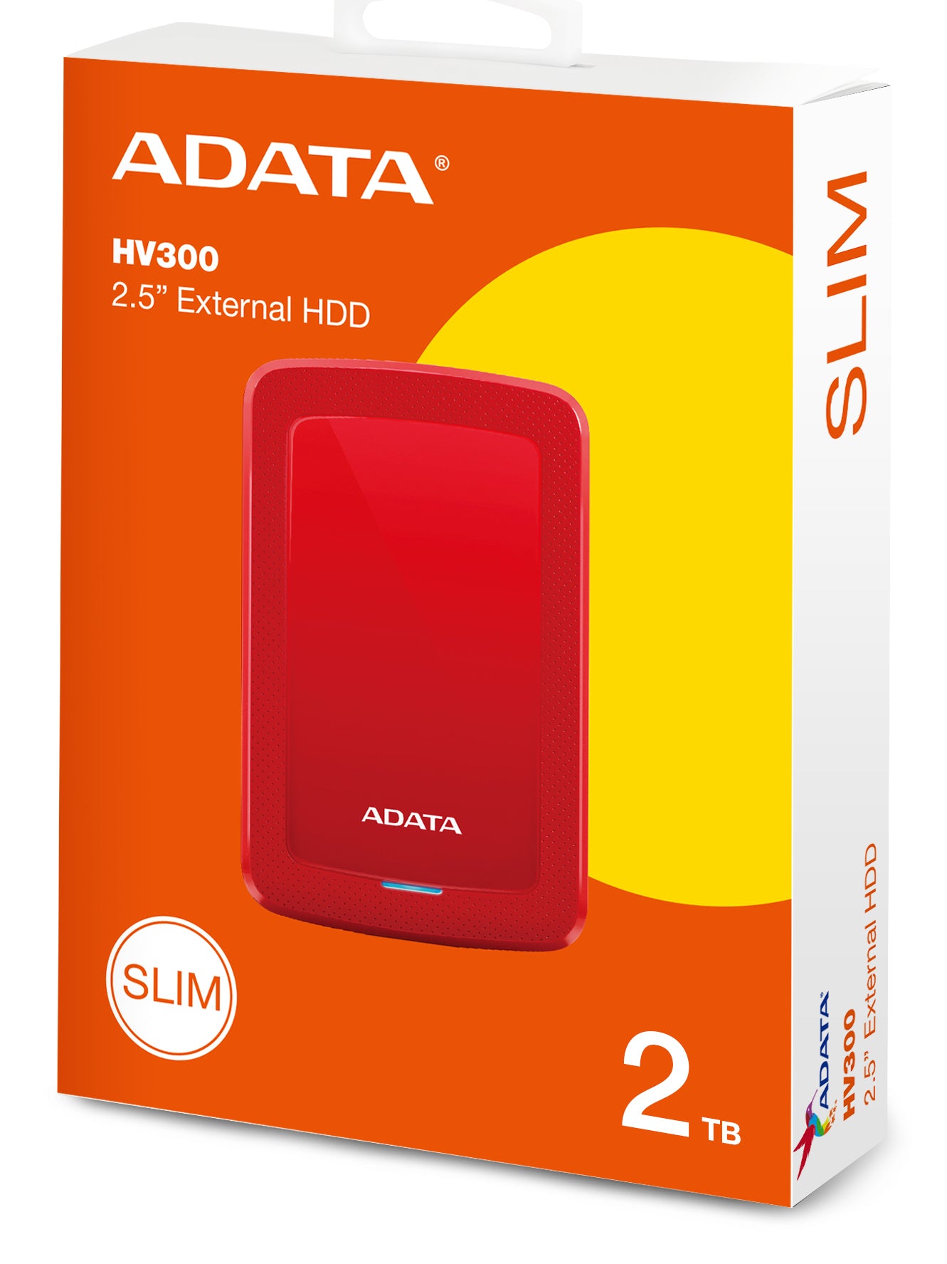 "ADATA HV300 disque dur externe 2 To 2.5"" 3.2 Gen 1 (3.1 Gen 1) Rouge"