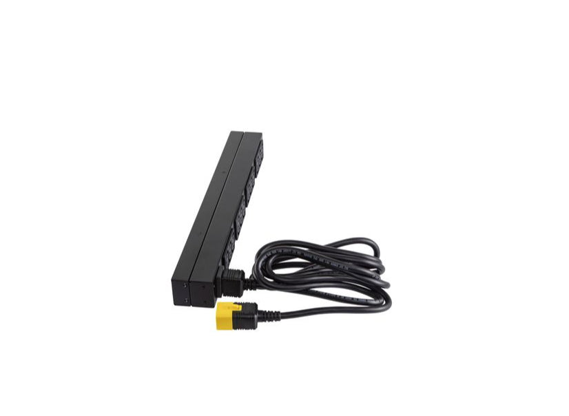 APC Basic Rack-Mount PDU Rack AC 208/230V input IEC 60320 C20 output connectors 12 power IEC 60320 C13 1U 19 2.49m cord BK