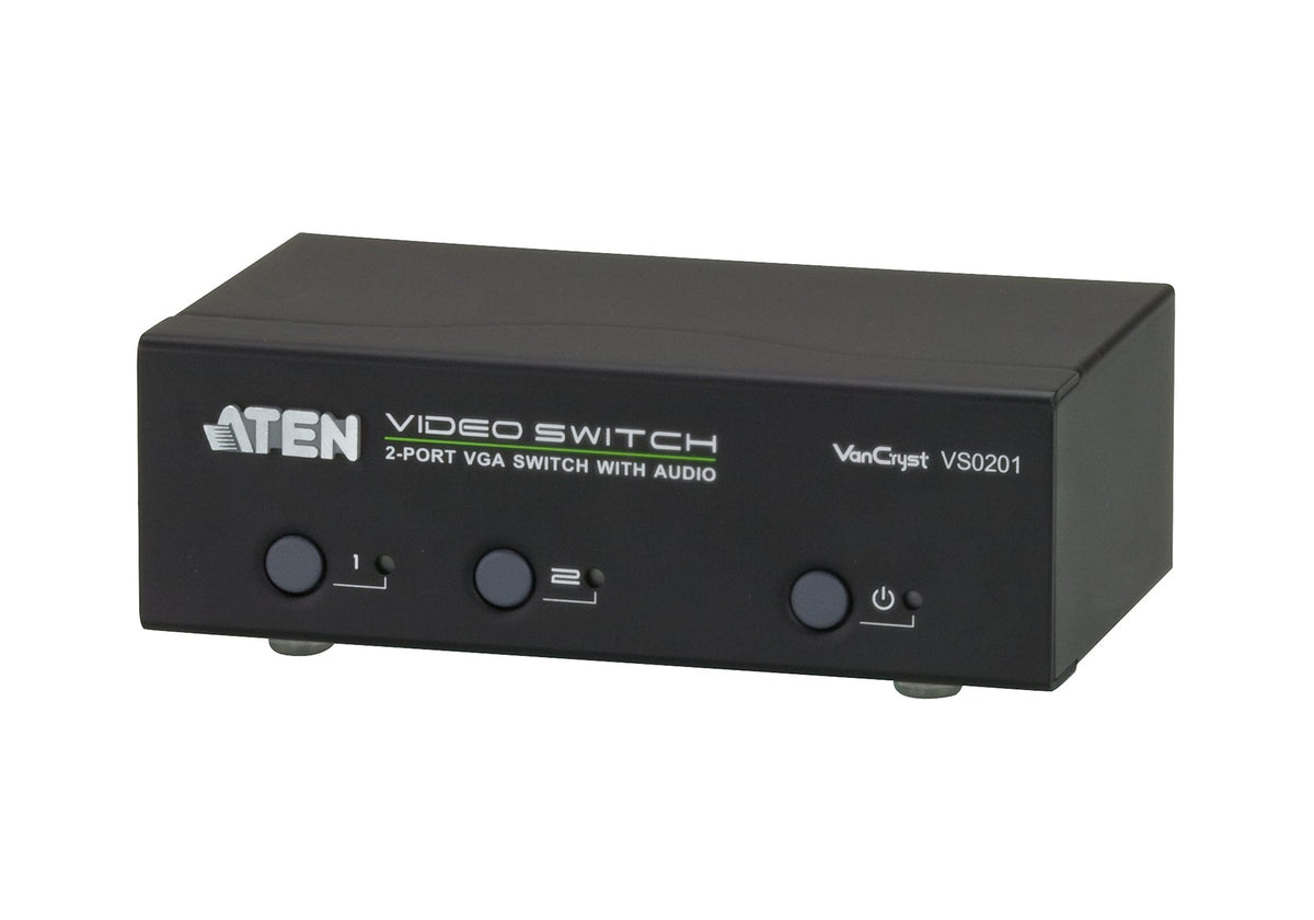 Commutateur 2 PORTS vga + audio+ RS232 aten VS0201 300MHz