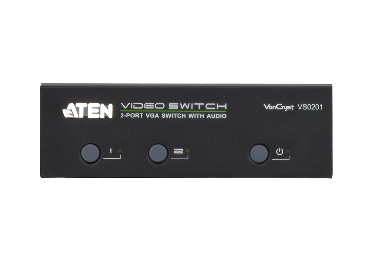 Commutateur 2 PORTS vga + audio+ RS232 aten VS0201 300MHz