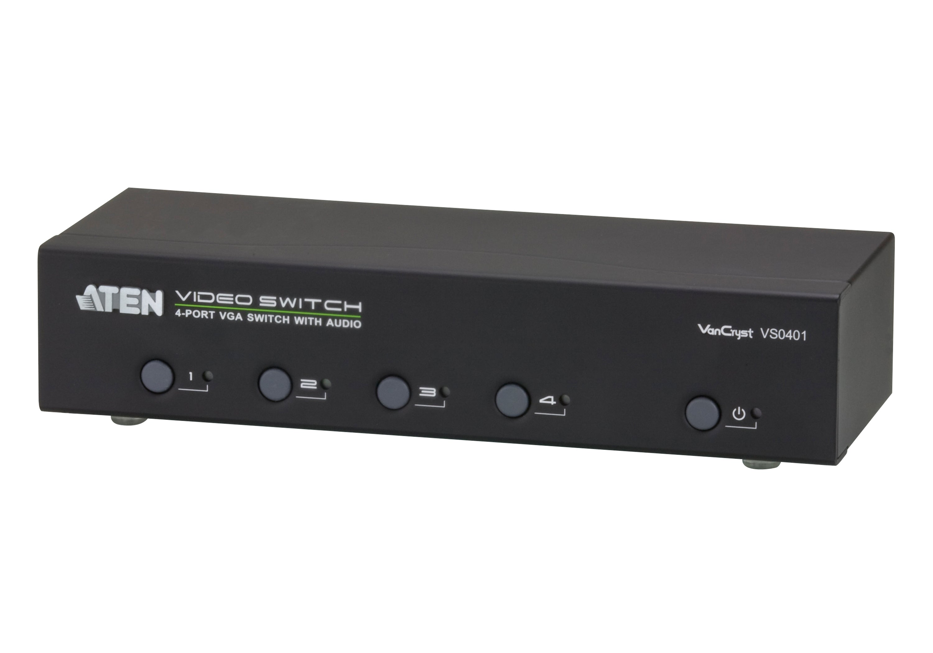 Commutateur 4 PORTS vga + audio+ RS232 aten VS0401 300MHz