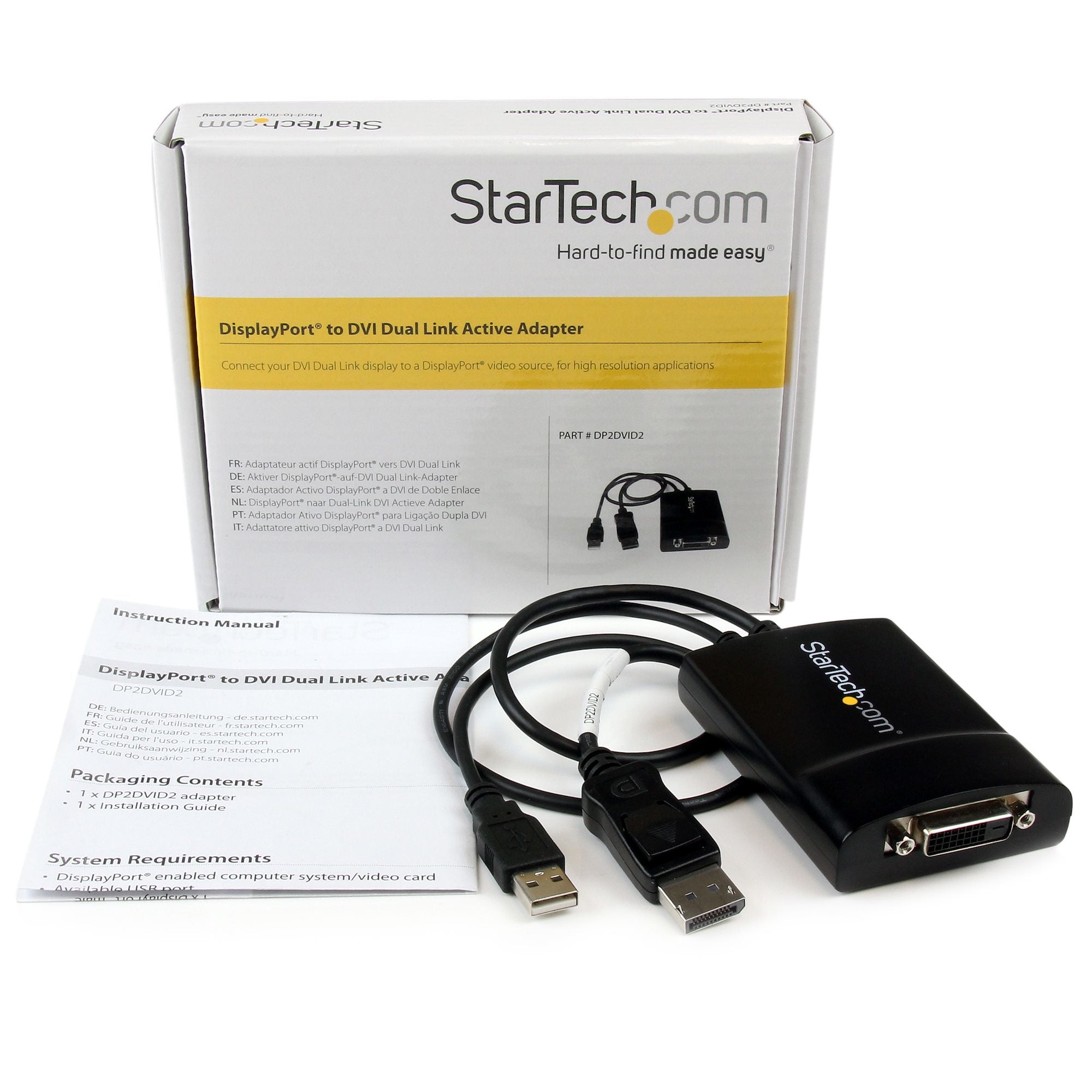 DP to DVI Dual Link Active Adapter