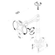 Desk Mount 10-30" Clamp Gas Spring SILVR