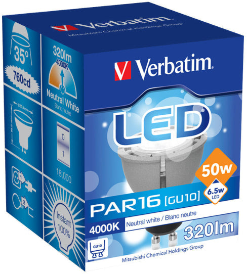 Verbatim LED PAR16 GU10 4000K 320LM