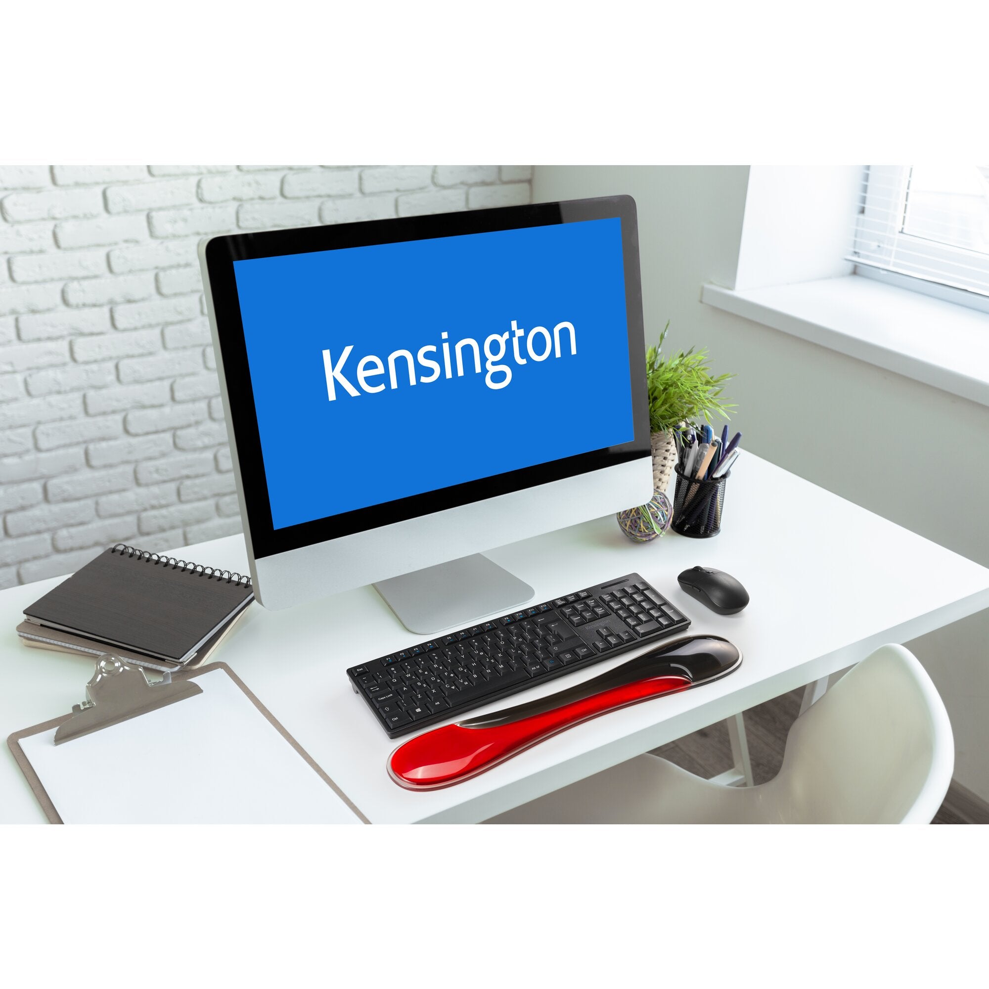 Slim Duo Gel Keyboard Wrist Rest - Red