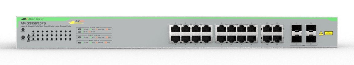 Switch WSmart 16x10/100/1000TX PoE+, 4xSFP100M/1G, PoE+ 370W