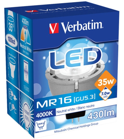 Verbatim LED MR16 GU5.3 4000K 430LM