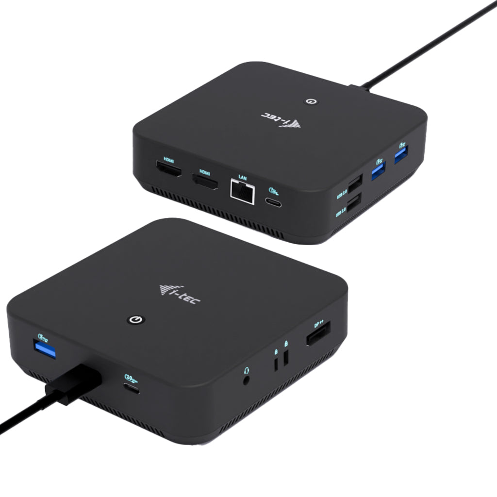 I-TEC USB-C DS 2 x HDMI 1x DP 1x GLAN 1x USB-C 3.2 3x USB-A 3.2 2x USB 2.0 1x 3.5mm Audio/Mic 1x 100W USB-C Power Delivery