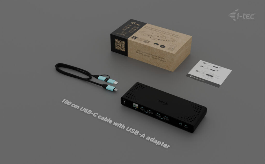 I-TEC Universal Dual 4K Display Docking Station PD 85W